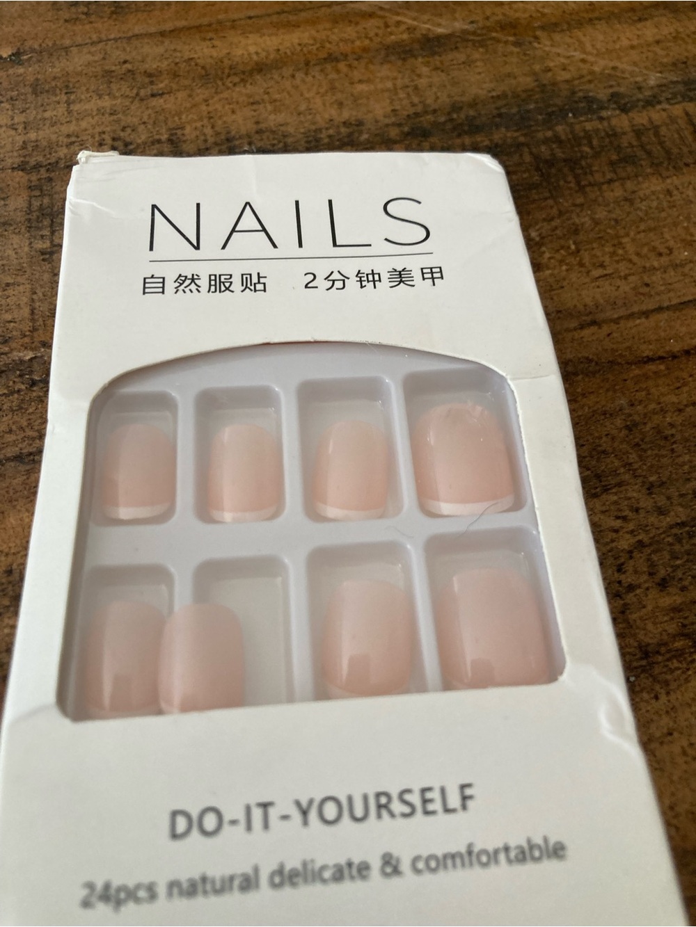 Press-on French tip nail